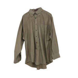 Nordstrom tan 100% Cotton wrinkle free men’s dress shirt neck 16.5  (32)